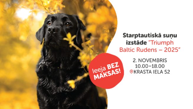 Nacionālā suņu izstāde “Triumph Baltic Rudens – 2025”