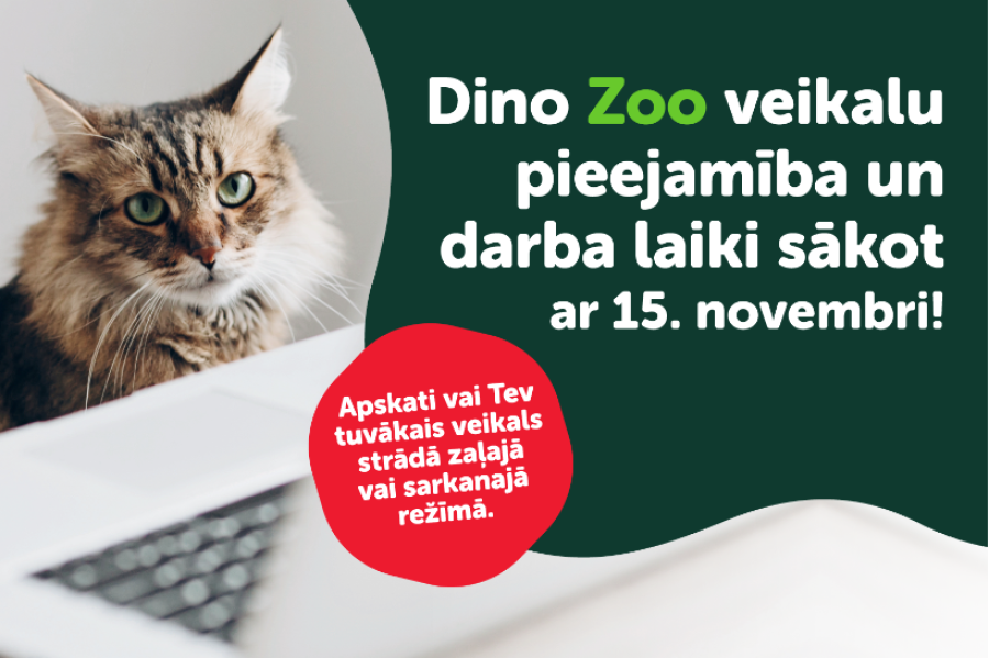 Veikalu darba laiki un režīmi sākot no 15. novembra!