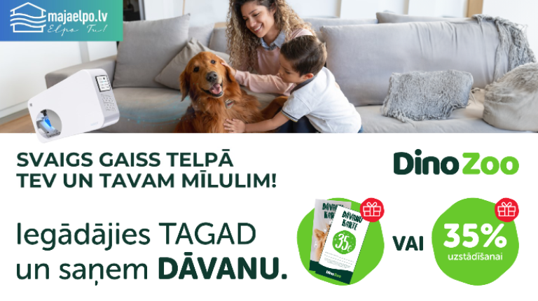 Svaigs gaiss telpās Tavam mīlulim!